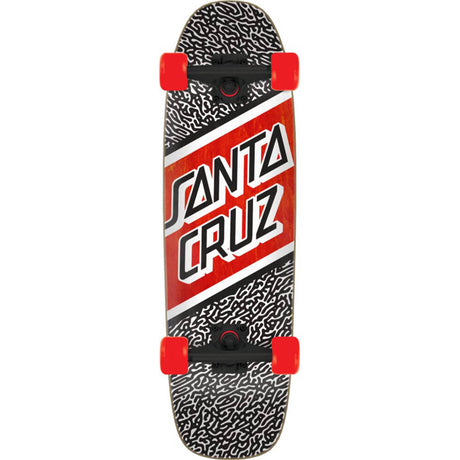 Santa Cruz Amoeba Street Skate Complete Cruzer - Black/Red 29.4''