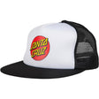 Santa Cruz Classic Dot Mesh Cap - White/Black