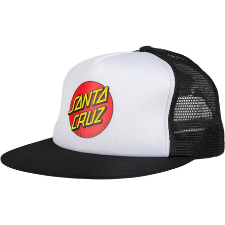 Santa Cruz Classic Dot Mesh Cap - White/Black