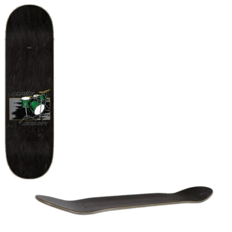 Santa Cruz Braun Drum Kit Skateboard Deck - Black 8.25''