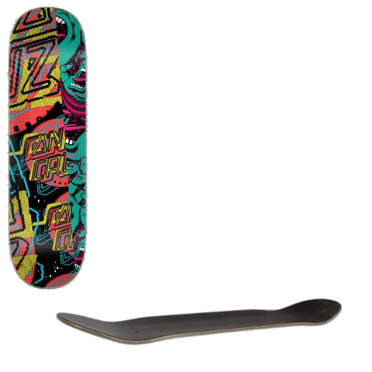 Santa Cruz No Pattern Dot Skateboard Deck - Multi 8''