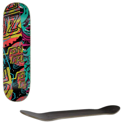 Santa Cruz No Pattern Dot Skateboard Deck - Multi 8''