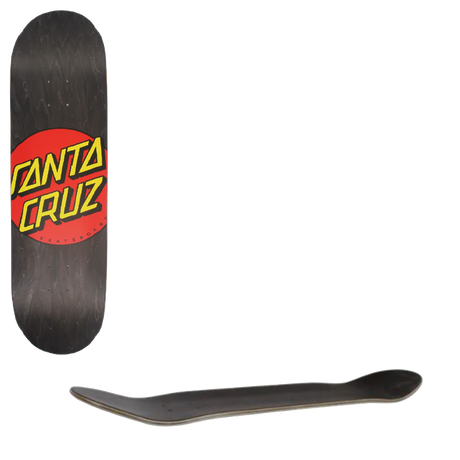 Santa Cruz Classic Dot Skateboard Deck - Black 8.25''