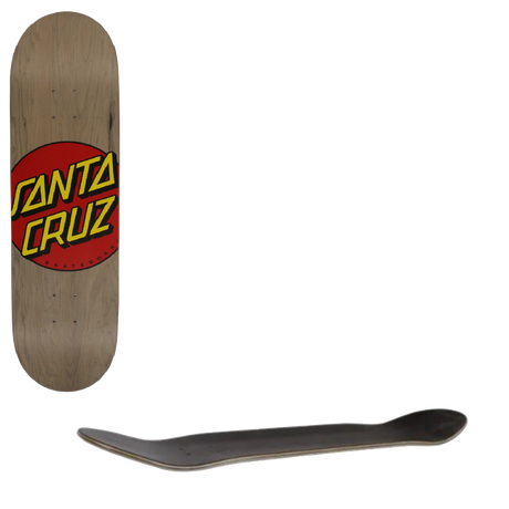 Santa Cruz Classic Dot Skateboard Deck - Grey 8.375''