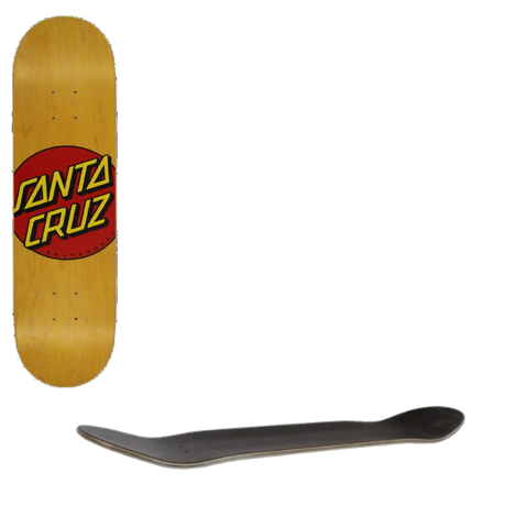 Santa Cruz Classic Dot Skateboard Deck - Yellow 7.75''