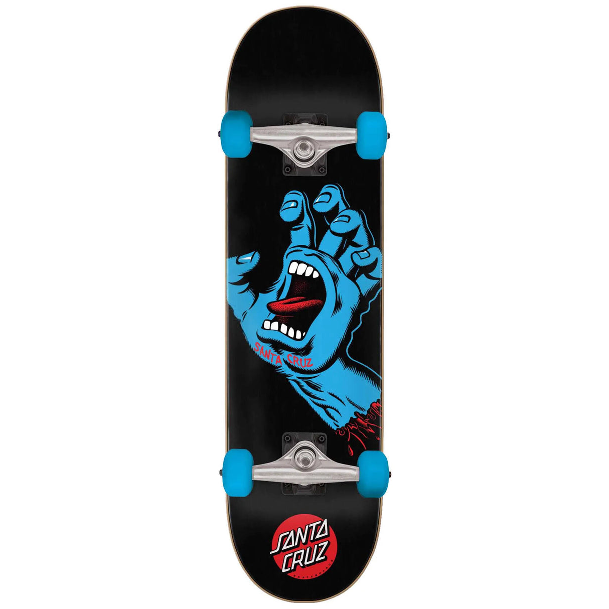 Santa Cruz Screaming Hand Sk8 Complete Skateboard - Black 8"