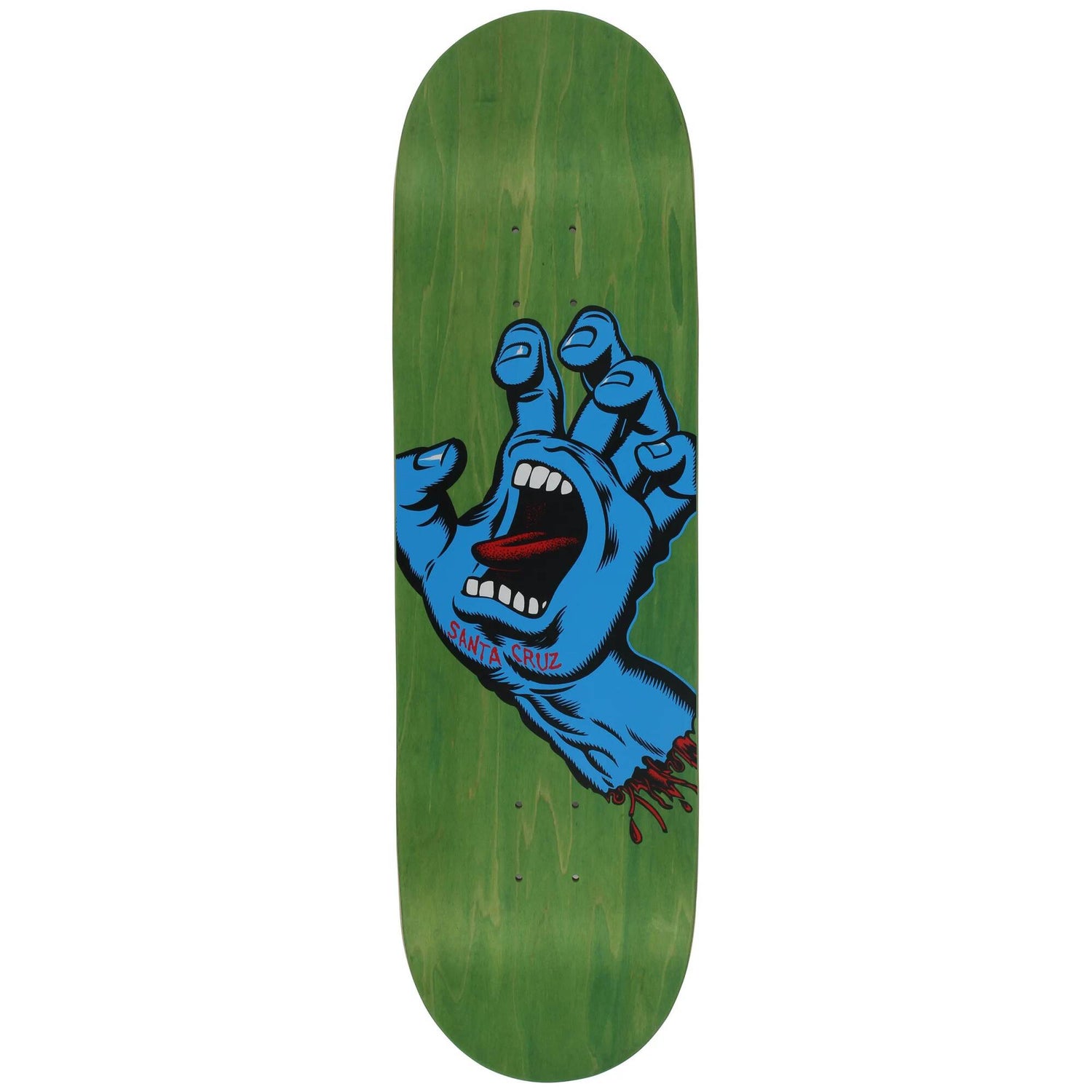 Santa Cruz Screaming Hand Skateboard Deck - Green 8.8''