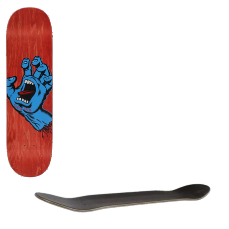Santa Cruz Screaming Hand Skateboard Deck - Red 8''