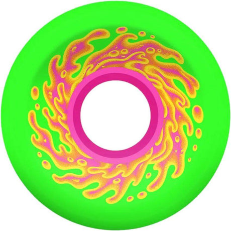 Santa Cruz Slime Balls OG Slime 78a Skateboard Wheels - Green/Pink 54.5mm