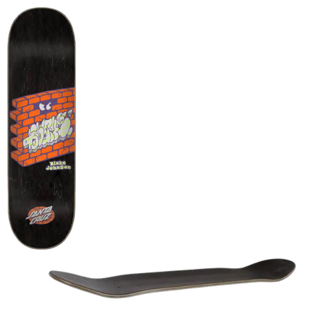 Santa Cruz Johnson Other Side Skateboard Deck - Black 8.375''