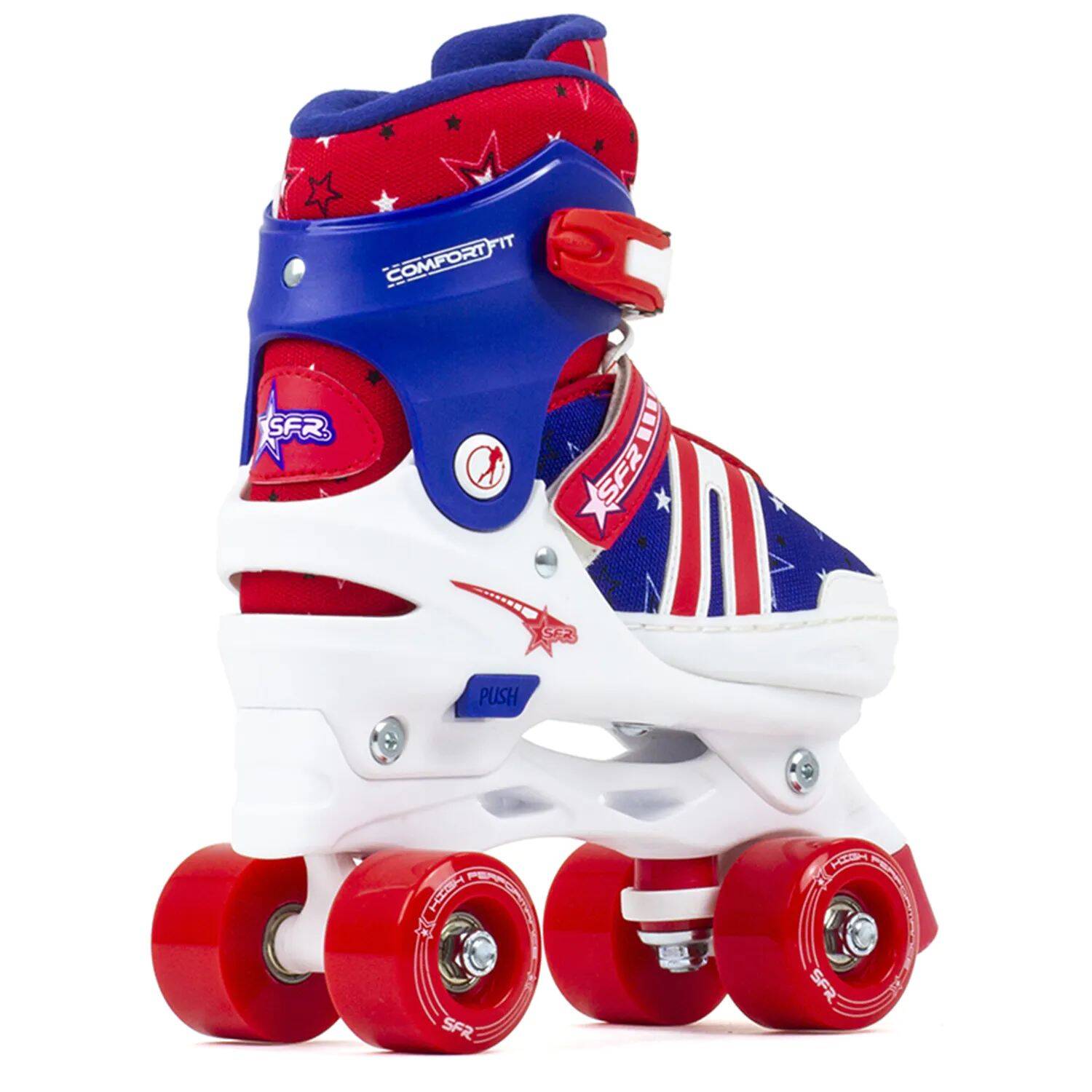 SFR Spectra Adjustable Roller Skates - Blue/Red