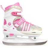 SFR Nova Adjustable Ice Skates - White/Pink