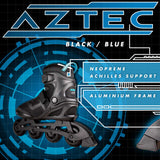 Skatelife Aztec Inline Skates - Black/Blue
