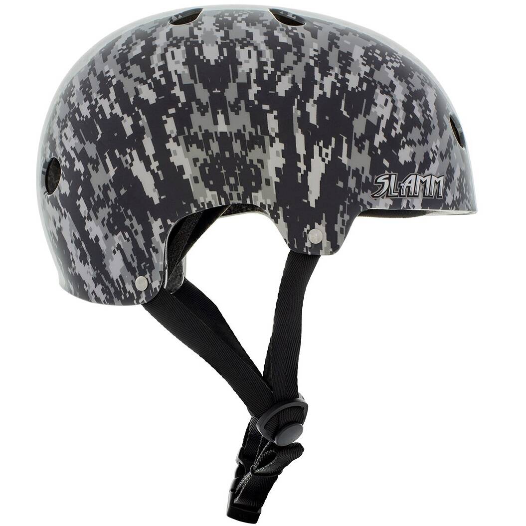 Slamm Logo Helmet - Grey/Camo
