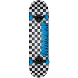 Speed Demons Checkers Complete Skateboard - Black/Blue 8"