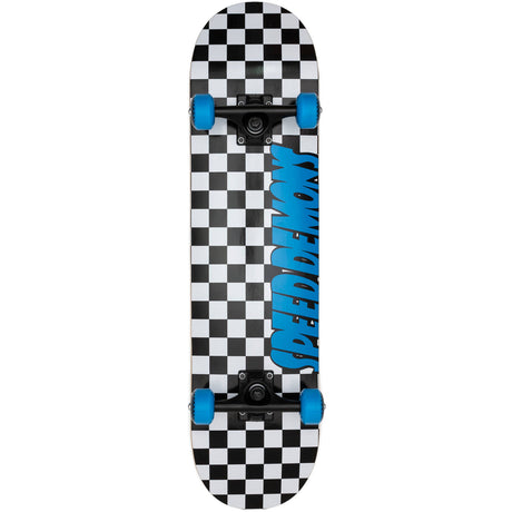 Speed Demons Checkers Complete Skateboard - Black/Blue 8"