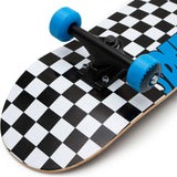 Speed Demons Checkers Complete Skateboard - Black/Blue 7.25"