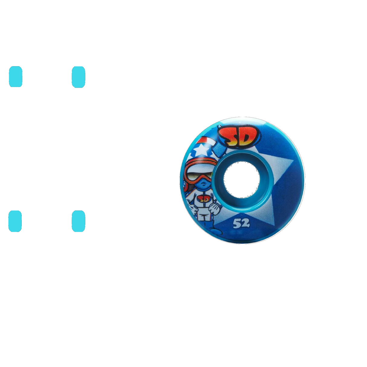 Speed Demons Characters Stars Skateboard Wheels - 52mm