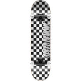 Speed Demons Checkers Complete Skateboard - Black/White 8''