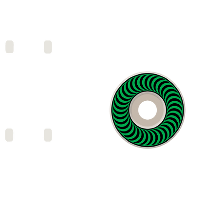 Spitfire Classic 99D Skateboard Wheels - White/Green 52mm