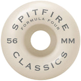 Spitfire Formula Four Classic 99a Skateboard Wheels - Blue 56mm (Pack of 4)