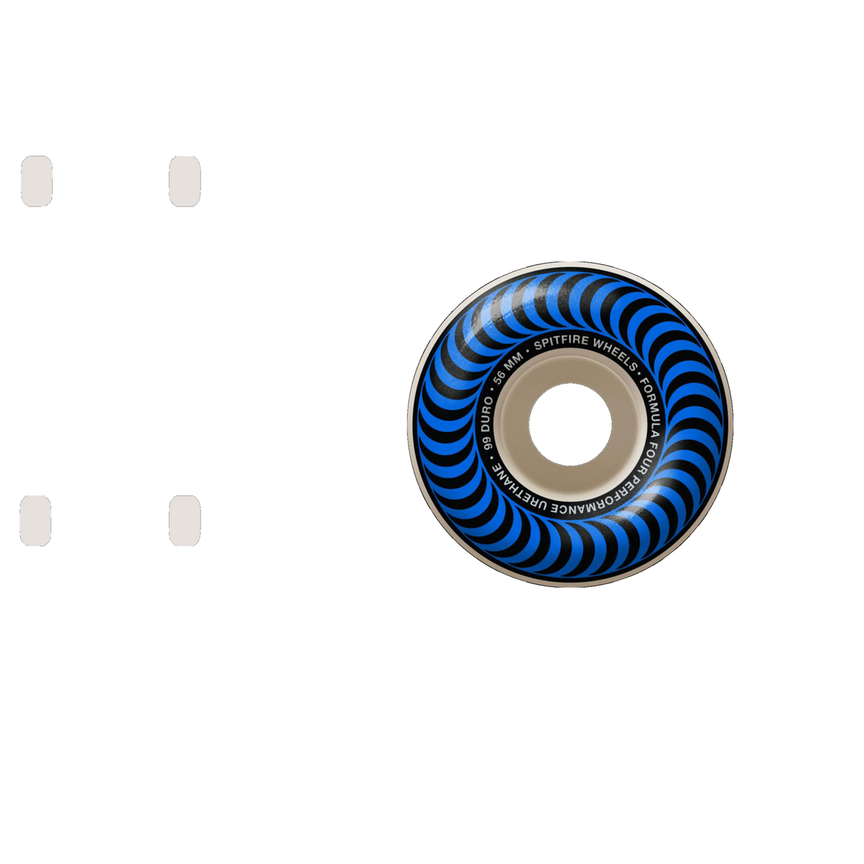 Spitfire Formula Four Classic 99a Skateboard Wheels - Blue 56mm (Pack of 4)