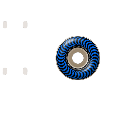 Spitfire Formula Four Classic 99a Skateboard Wheels - Blue 56mm (Pack of 4)