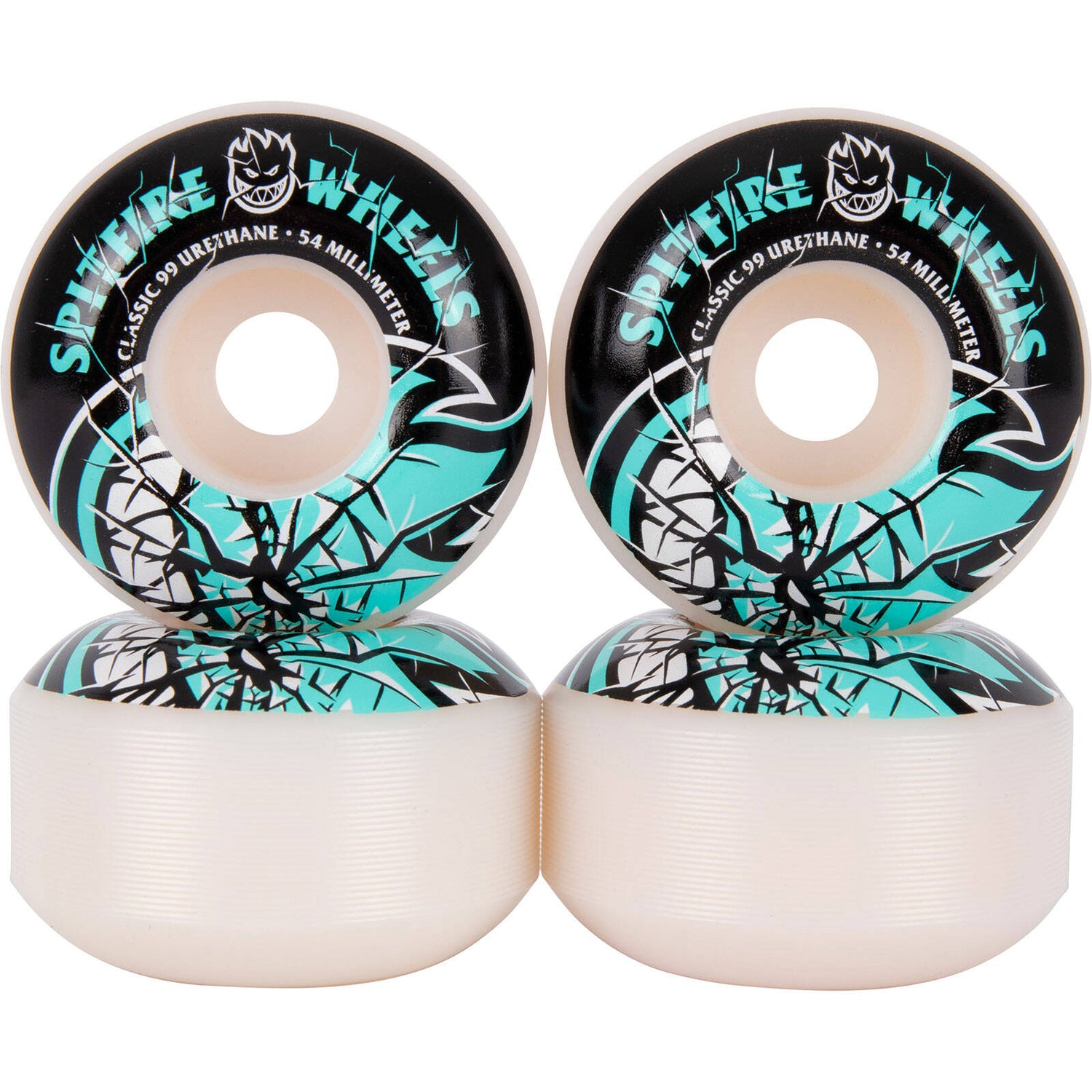 Spitfire Bighead Shattered 99 Skateboard Wheels - White 54mm