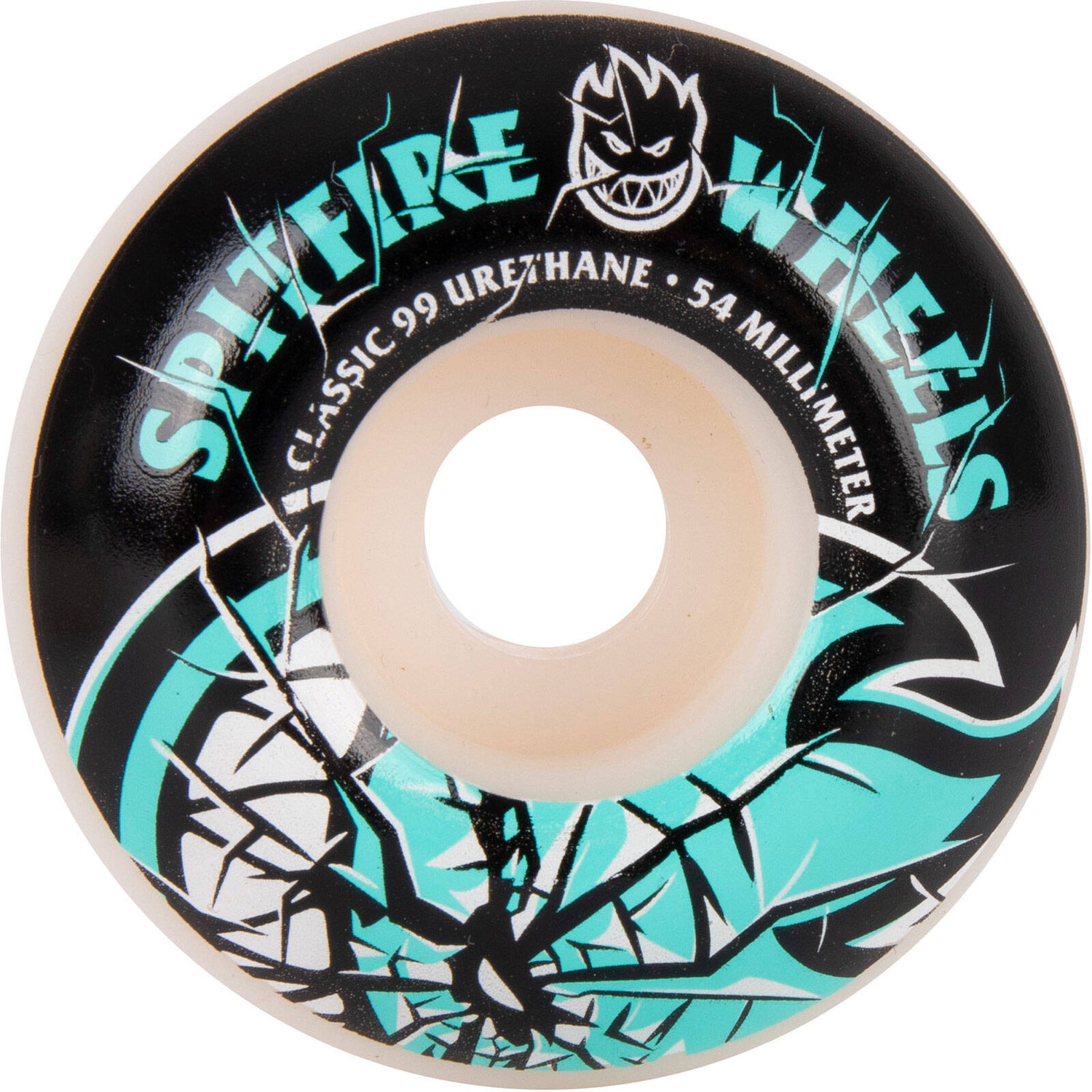 Spitfire Bighead Shattered 99 Skateboard Wheels - White 54mm