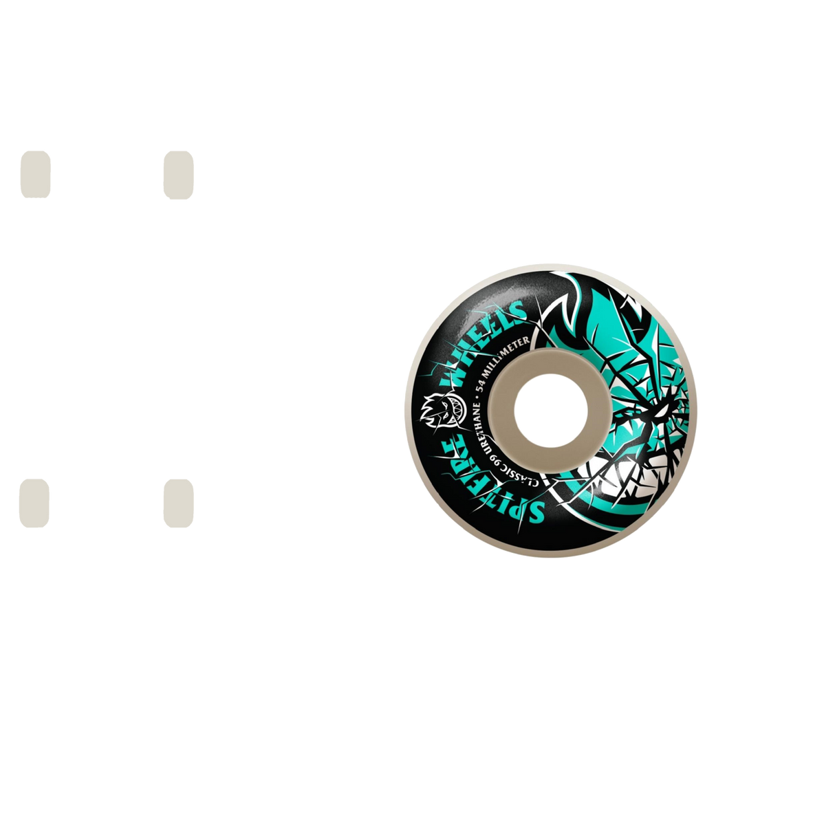 Spitfire Bighead Shattered 99 Skateboard Wheels - White 54mm