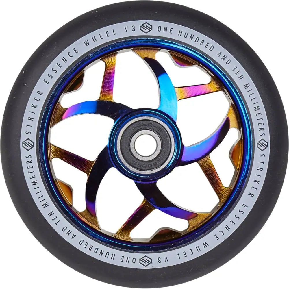 Striker Essence V3 110mm Scooter Wheel - Blue Chrome/Black
