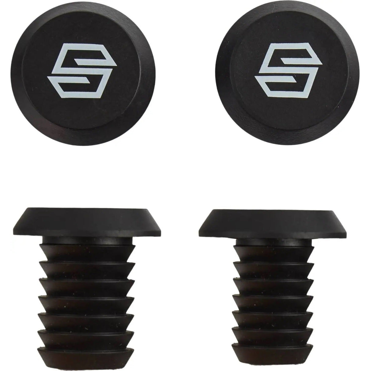 Striker Thick Logo Scooter Grips - Black/Orange
