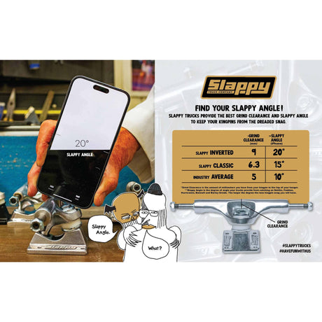 Slappy ST1 Classic Skateboard Trucks - Polished 8"