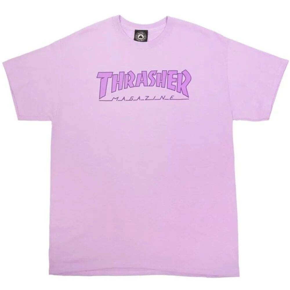 Thrasher Outlined T Shirt - Orchid XL