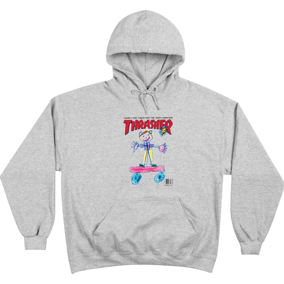 Thrasher Kid Cover Hoodie - Ash