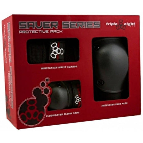 Triple 8 Saver Series Triple Pad Set - Black - Junior
