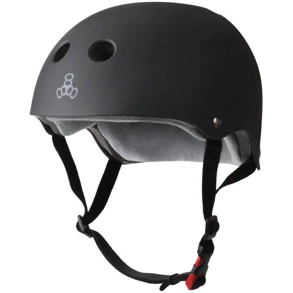 Triple 8 The Certified Sweatsaver Helmet - Black Rubber LRG/XL