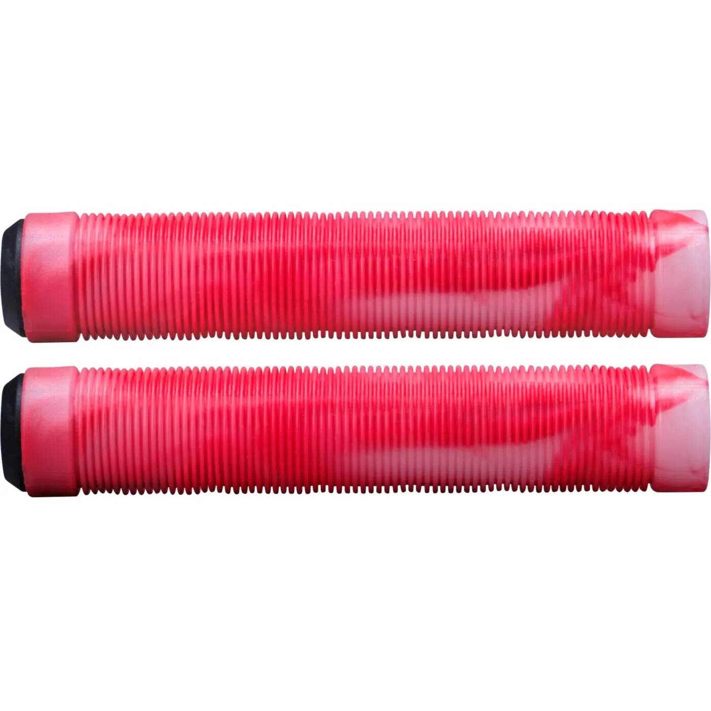 Trynyty Swirl 160mm Scooter Grips - Red/Transparent