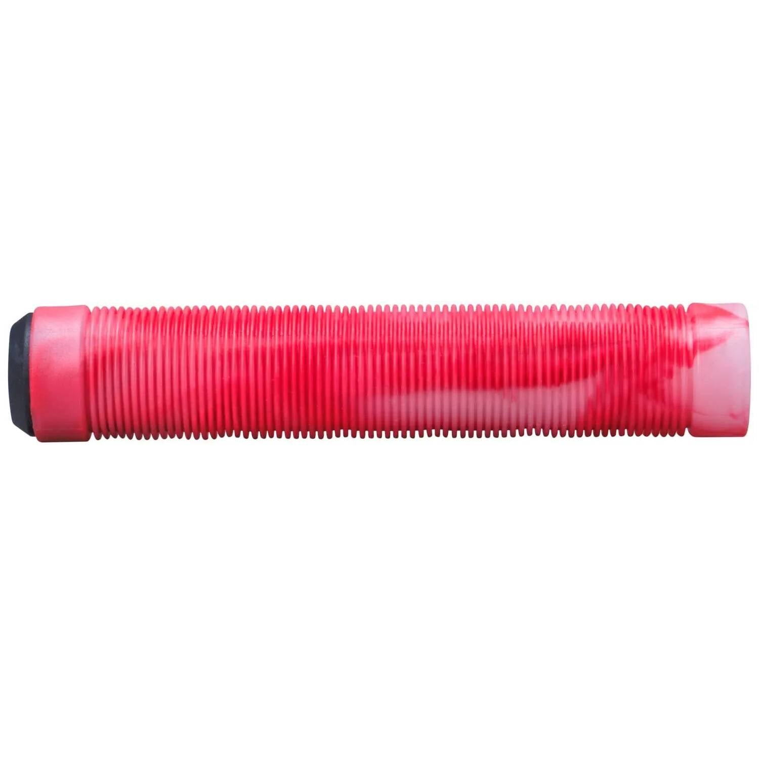 Trynyty Swirl 160mm Scooter Grips - Red/Transparent