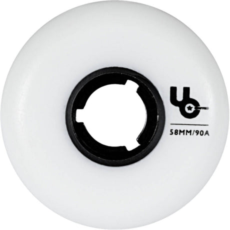 Undercover Team 58mm 90a Inline Skate Wheels - White