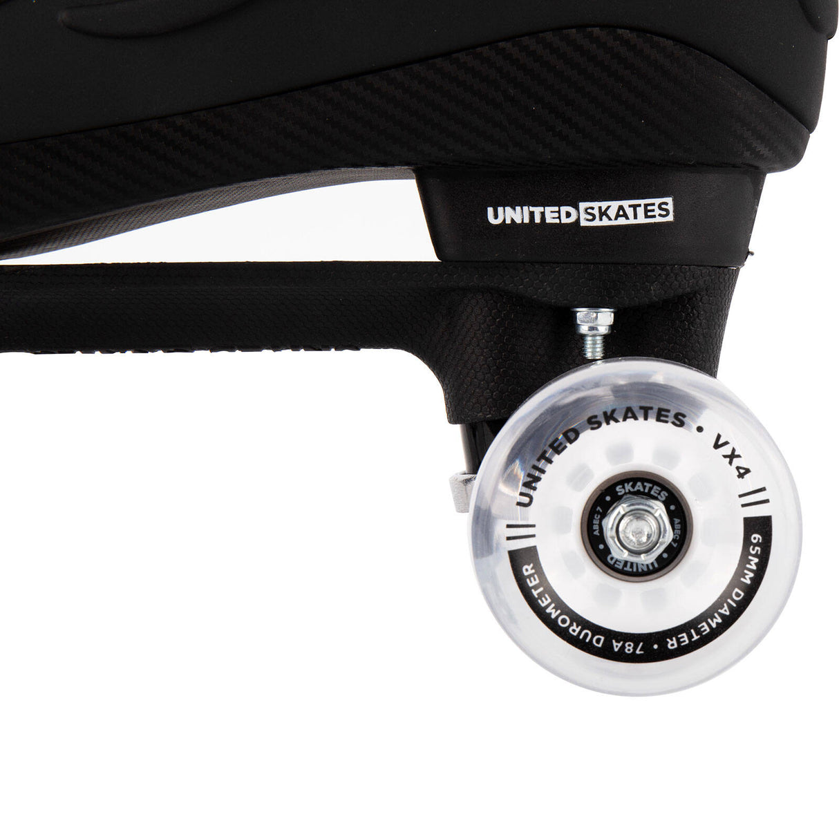 United Skates VX4 Elite Quad Roller Skates - Translucent