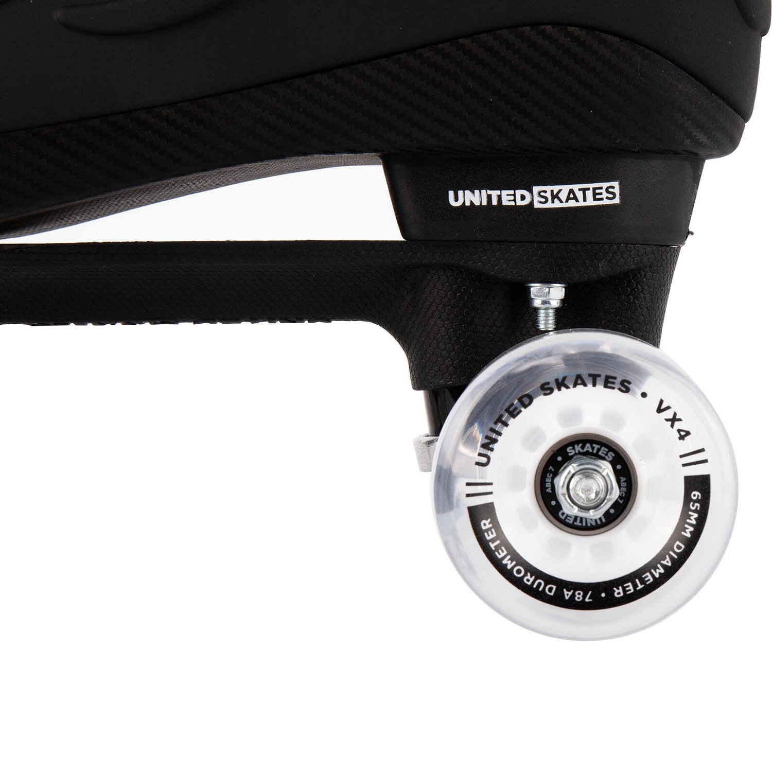 United Skates VX4 Elite Quad Roller Skates - Translucent