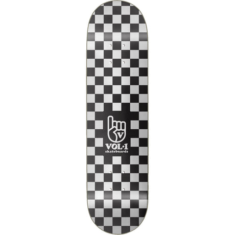 Vol.1 Checker Skateboard Deck - Black/White 8.25''