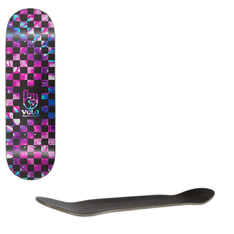 Vol.1 Dye Checker Skateboard Deck - Pink/Blue 7.75"