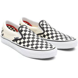 Vans Skate (Checkerboard) Slip-On Skate Shoes - Black/Off White