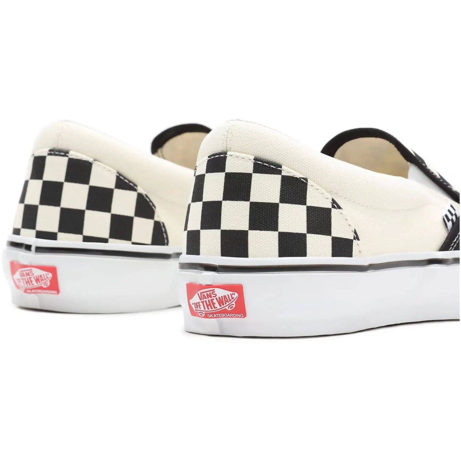 Vans Skate (Checkerboard) Slip-On Skate Shoes - Black/Off White