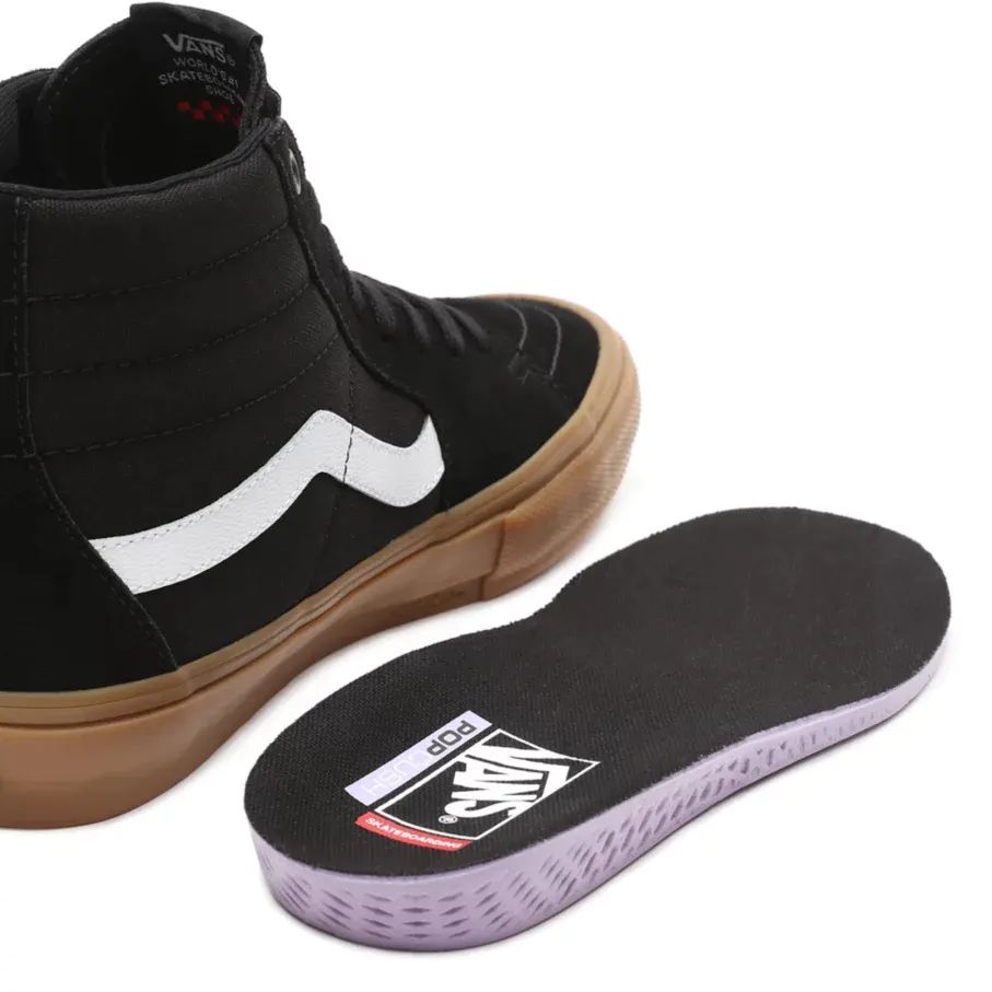 Vans Skate Sk8-Hi High-Top Skate Shoes - Black/Gum