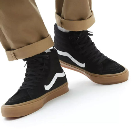 Vans Skate Sk8-Hi High-Top Skate Shoes - Black/Gum