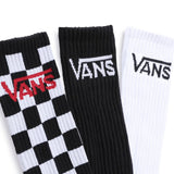 Vans Classic Crew Socks - Black/Checkerboard UK6.5-UK9 (3PK)