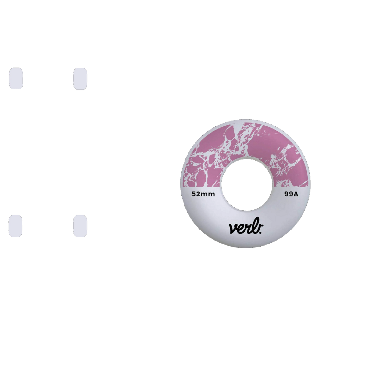 Verb Dip Skateboard Wheels 52mm - Marble Pink